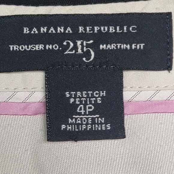 Banana Republic Trouser No.215 Martin Fit Stretch Petite. Size 4P - Picture 6 of 11